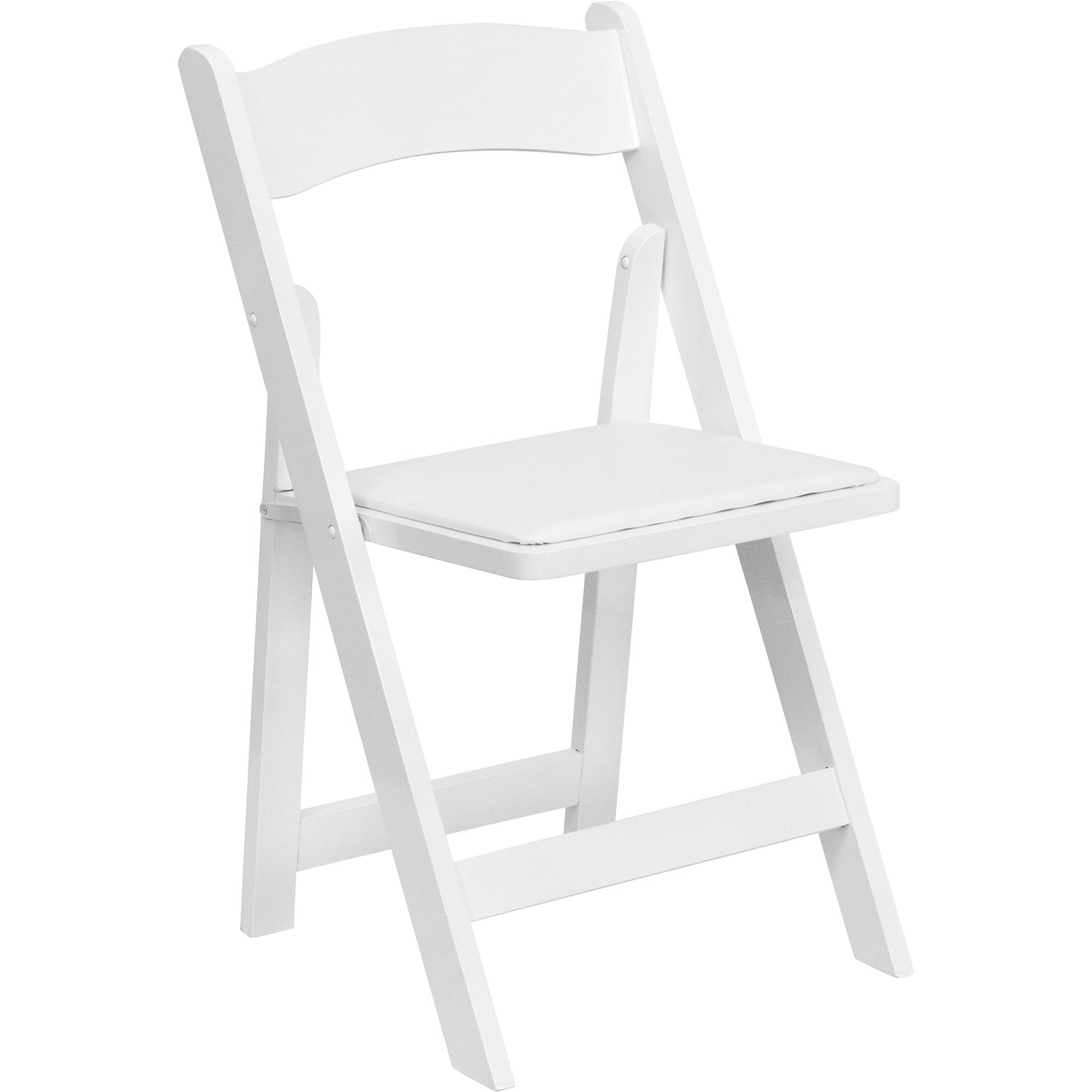 Flash Furniture Wood Folding Chair with Detachable Vinyl Seat, 17.5in.W x 17in.D x 30.5in.H